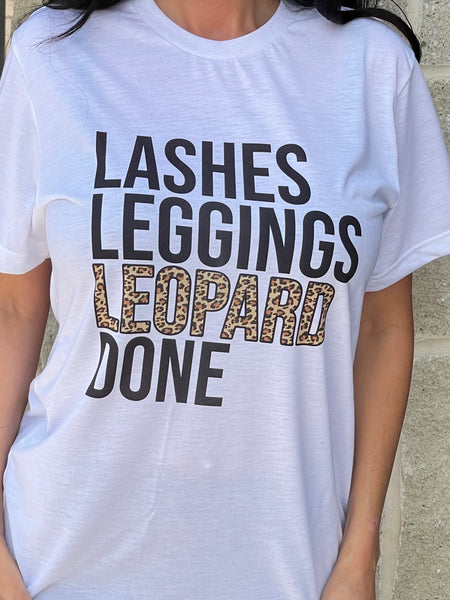 Lashes Leggings Leopard Done Tee