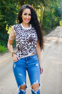 Leopard Print Sequin Top