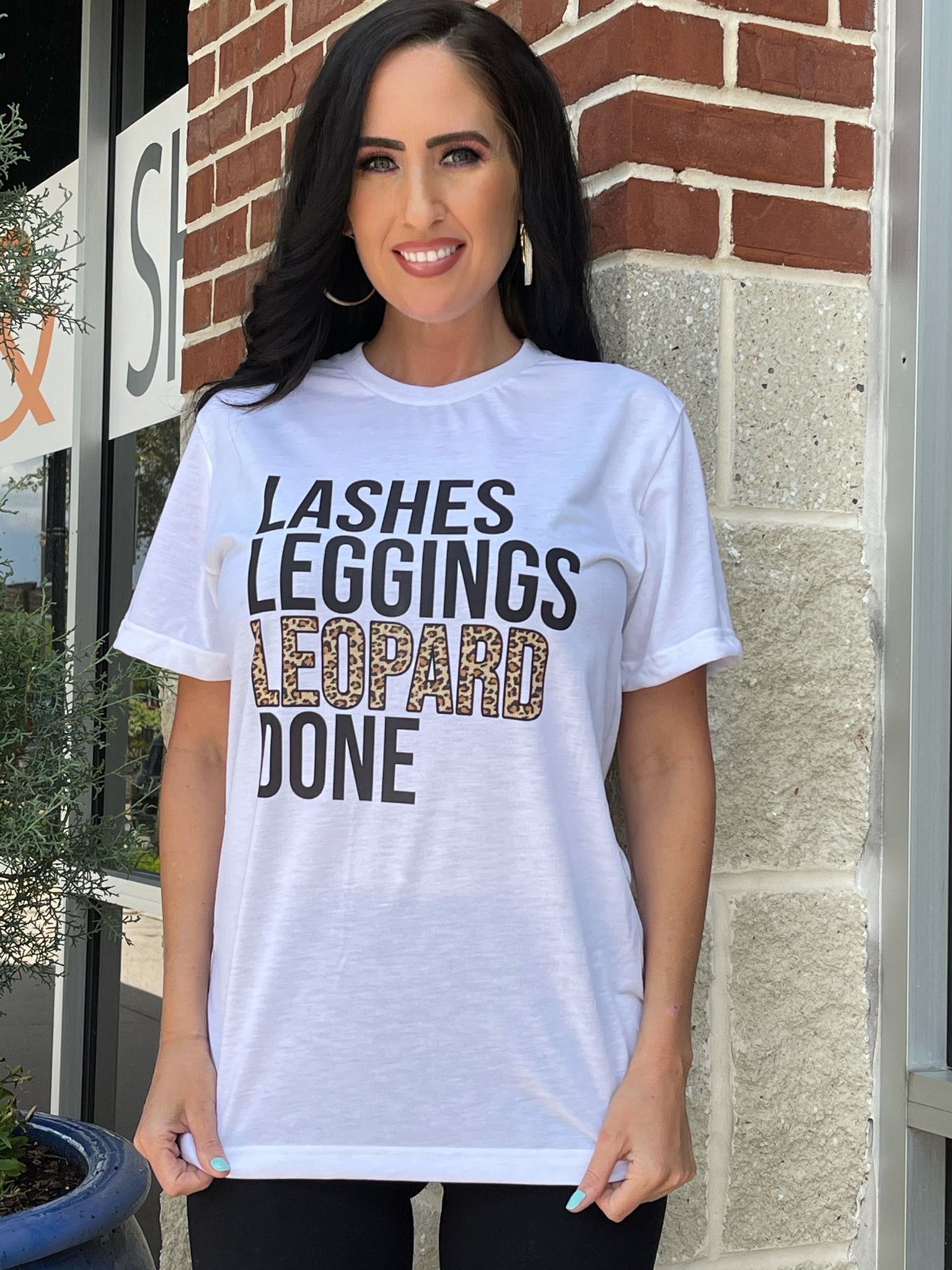 Lashes Leggings Leopard Done Tee